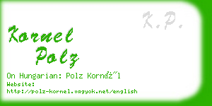 kornel polz business card